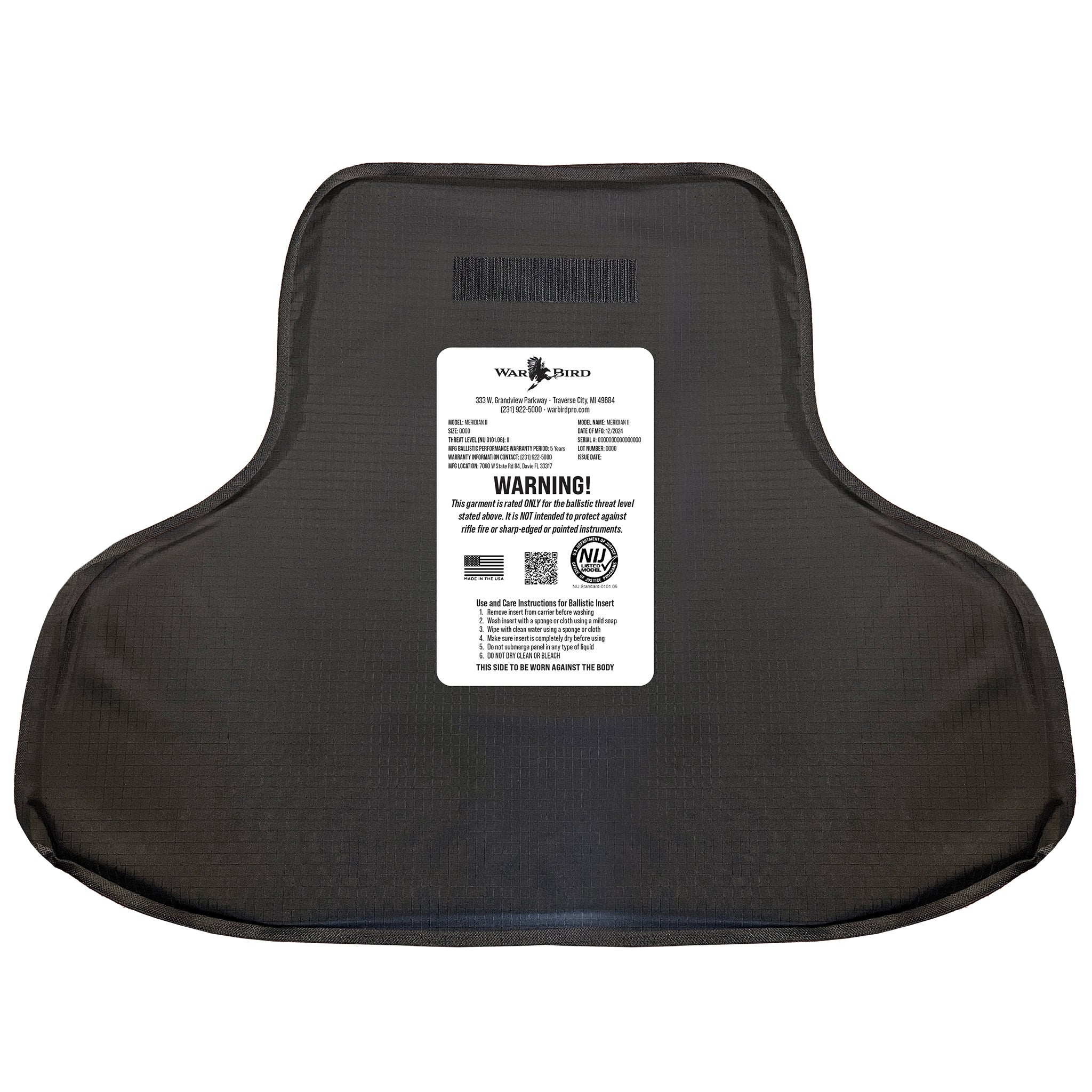 Meridian Level IIIA Soft Armor Panels