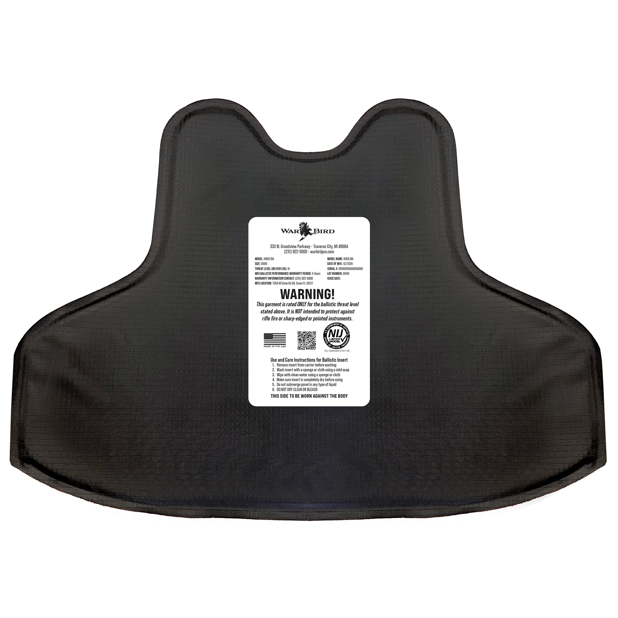 Hoss Level IIIA Soft Armor Panels